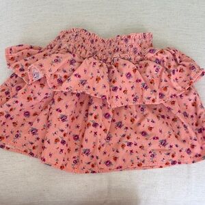 Vineyard Vines Pink Floral Ruffled Girls Skirt